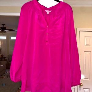 Lilly Pulitzer hot pink “Elsa” top, size XL